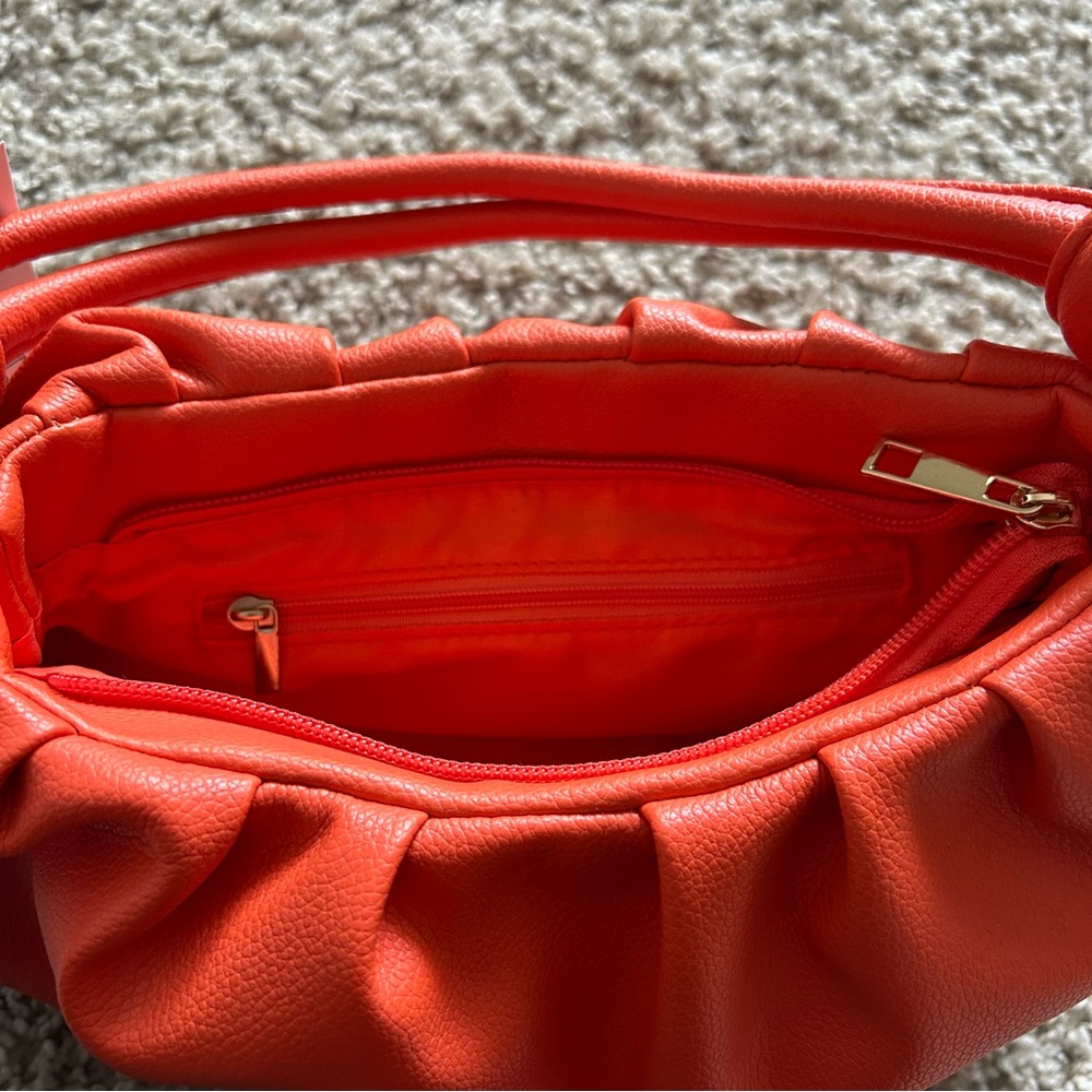 Orange puff baguette handbag - Picture 3 of 5